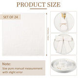 24 Pcs Fringe Napkins Bulk Cloth Cotton Soft Handmade 17 x 17 Inch Rustic Reusable Washable Festive Square Table Napkins with Fringe for Parties Wedding Restaurant Rustic Table Accessory (White) Preboun