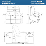 DYNOX 400lbs Lift Chairs for Big & Tall Seniors Power Lay Flat Recliner Extra Large Wide Oversized Lift Sofa with Heat Massage Electric Lift Recliner Chair Bed(9205,Faux Leather, Dark Brown) DYNOX