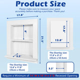 Royxen Bathroom Wall Cabinet with 2-Tier Shelves,Wooden Recessed Medicine Cabinet Over Toilet Storage Cabinet,Bathroom Cabinet Wall Mount for Home Storage, 14 x 18 Inch, White Royxen