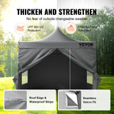 VEVOR 10x10 FT Pop up Canopy with Removable Sidewalls, Instant Canopies Portable Gazebo & Wheeled Bag, UV Resistant Waterproof, Enclosed Canopy Tent for Outdoor Events, Patio, Backyard, Party, Camping VEVOR