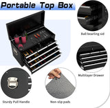 OAKANDO 8 Drawer Rolling Tool Chest, High Capacity Tool Box with Lockable Wheels and Drawers, 2 in 1 Portable Toolbox Organizer Storage Cabinet for Garage, Warehouse, Repair Shop, Black OAKANDO