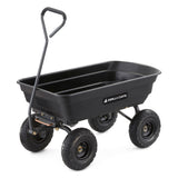 Gorilla Carts Poly Garden Dump Cart with Easy to Assemble Steel Frame, Camping Beach Wagon w/Quick Release System, 600 Pound Capacity, & 10 Inch Tires Gorilla Carts
