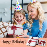 Gift Box for Present, 5 Christmas Gift Boxes with Lids, Boxes for Gifts, Red Gift Boxes with Ribbon for Holidday, Christmas, Celebration, Birthday, Weddings, etc.(Red/White) Eerbaier