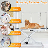 48" Electric Dog Grooming Table, Height Adjustable 9" to 40", Heavy Duty Pet Grooming Table with Tool Organizer, Large Dog Grooming Station for Pets Bathing Drying, Capacity Up to 330Lb Hipicute