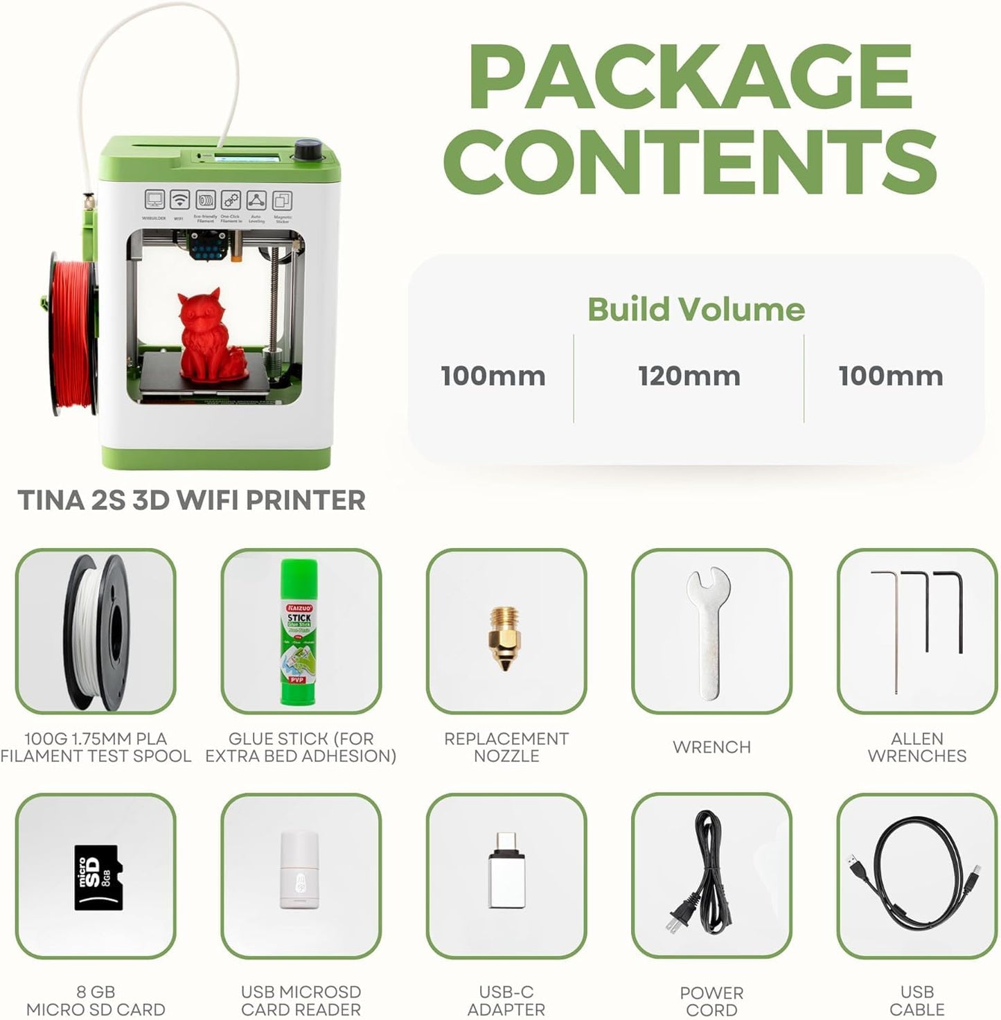 Fully Assembled Mini 3D Printer for Kids and Beginners - Complete Starter Kit with Auto Leveling 3D Printing Machine, 10M PLA Filament, and SD Card - WiFi 3D Home Printer for MAC, Windows, an - WoodArtSupply