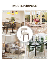 Homixis Dining Room Chairs Set of 4, Upholstered Farmhouse Dining Chairs, Modern Fabric Kitchen Chairs with Solid Wood Leg,Beige Homixis