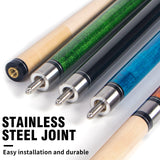 AKLOT Pool Cues,Set of 4 Pool 58" Cue Sticks Canadian Maple Wood Cue Stick for Professional Billiard Players 18 19 20 21 oz AKLOT