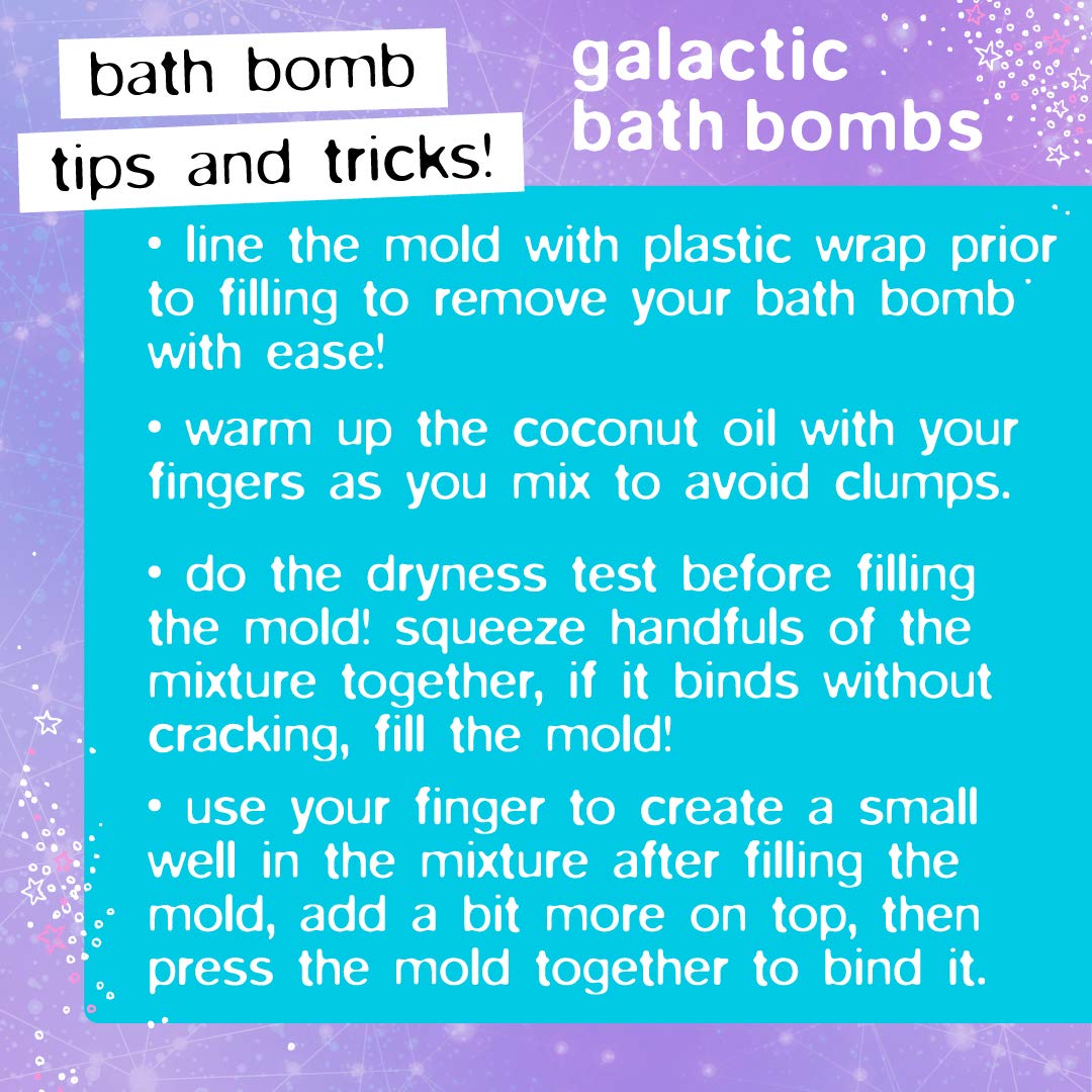 Just My Style You*niverse Galactic Bath Bombs, at-Home STEAM Kits for Kids Age 6 and Up, Bath Time Fun, DIY Bath Bombs YOUNIVERSE