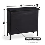 GoBar Portable Bar Table for Events - Pop Up Mobile Bartending Station with Travel Carrying Case - 3 Skirts GoPong