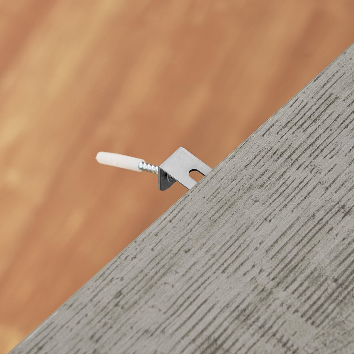 TEENFON Bathroom Floor Storage Cabinet, Freestanding Bathroom Storage Unit with 2 Adjustable Shelves & 4 Doors, 11.8 x 23.6 x 42.7 Inches, Grey TEENFON