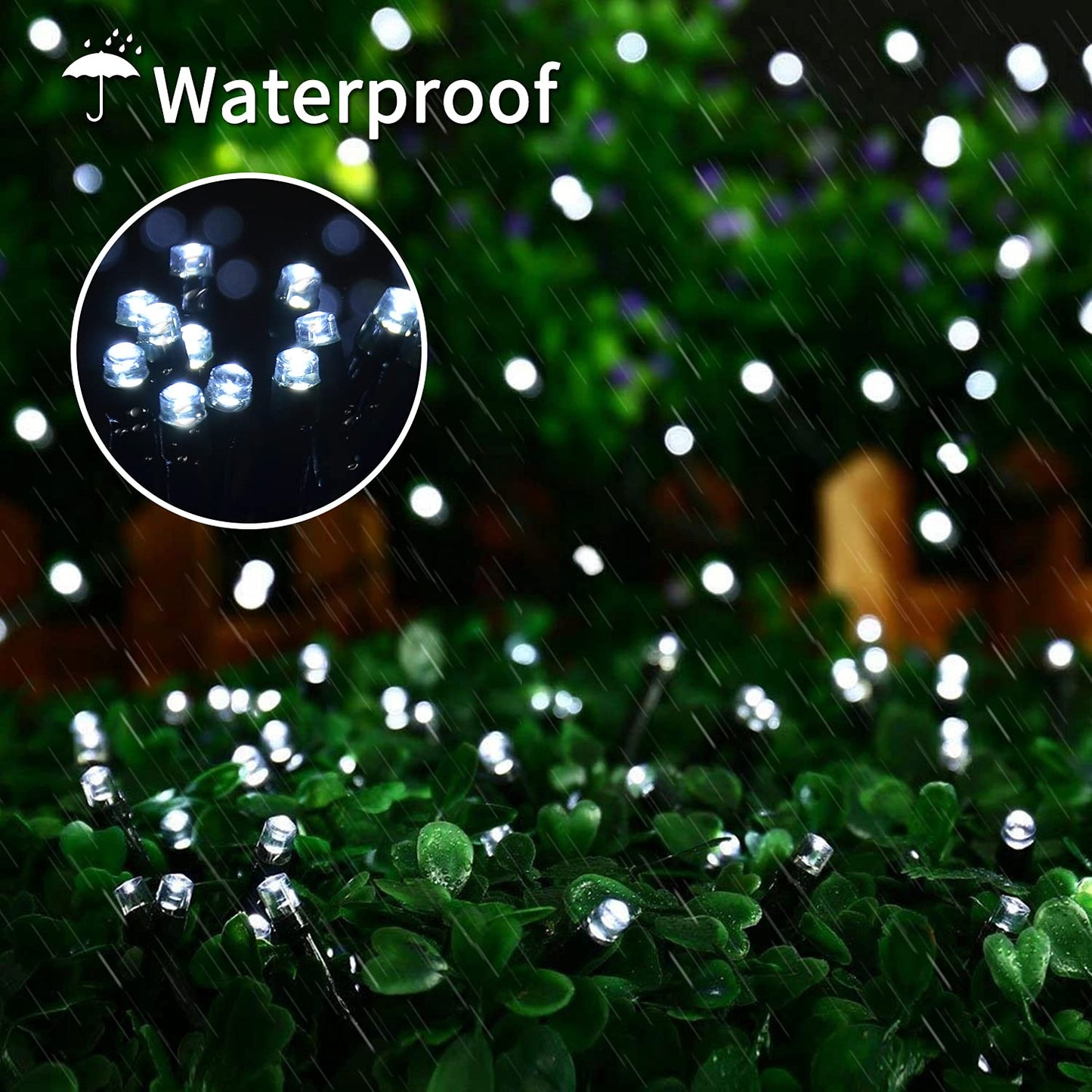 JMEXSUSS 250 LED White Christmas Lights Outdoor Waterproof, 91.5ft Extendable Green Wire Christmas Tree Lights, 8 Modes White String Lights Indoor for Wedding Party Garden Patio Decorations