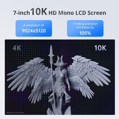 ANYCUBIC Photon Mono 4 Resin 3D Printer, 7'' 10K Mono LCD Screen with Stable LighTurbo Light Source, 70mm/h Fast Printing, Print Volume 6.04'' x 3.42'' x 6.49''