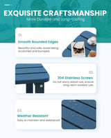 SERWALL Adirondack Table Outdoor Side Table- Blue SERWALL