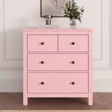 FansaFurn 3 Drawer Dresser with Soft-Close Drawers, Wood Nightstand Cabinet with 3 Spacious Drawers, Chest of Drawers, Modern Wood Dresser, Ideal for Bedroom, Living Room, Entryway, Hallway, Pink FansaFurn