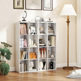 Tangkula 8-Cube Bookcase, Large Floor Standing Horizontal Bookshelf with 8 Open Shelves & 2 Anti-Tipping Kits, Home Office Wooden Storage Book Shelf for Living Room, Study (White, 8-Cube) Tangkula