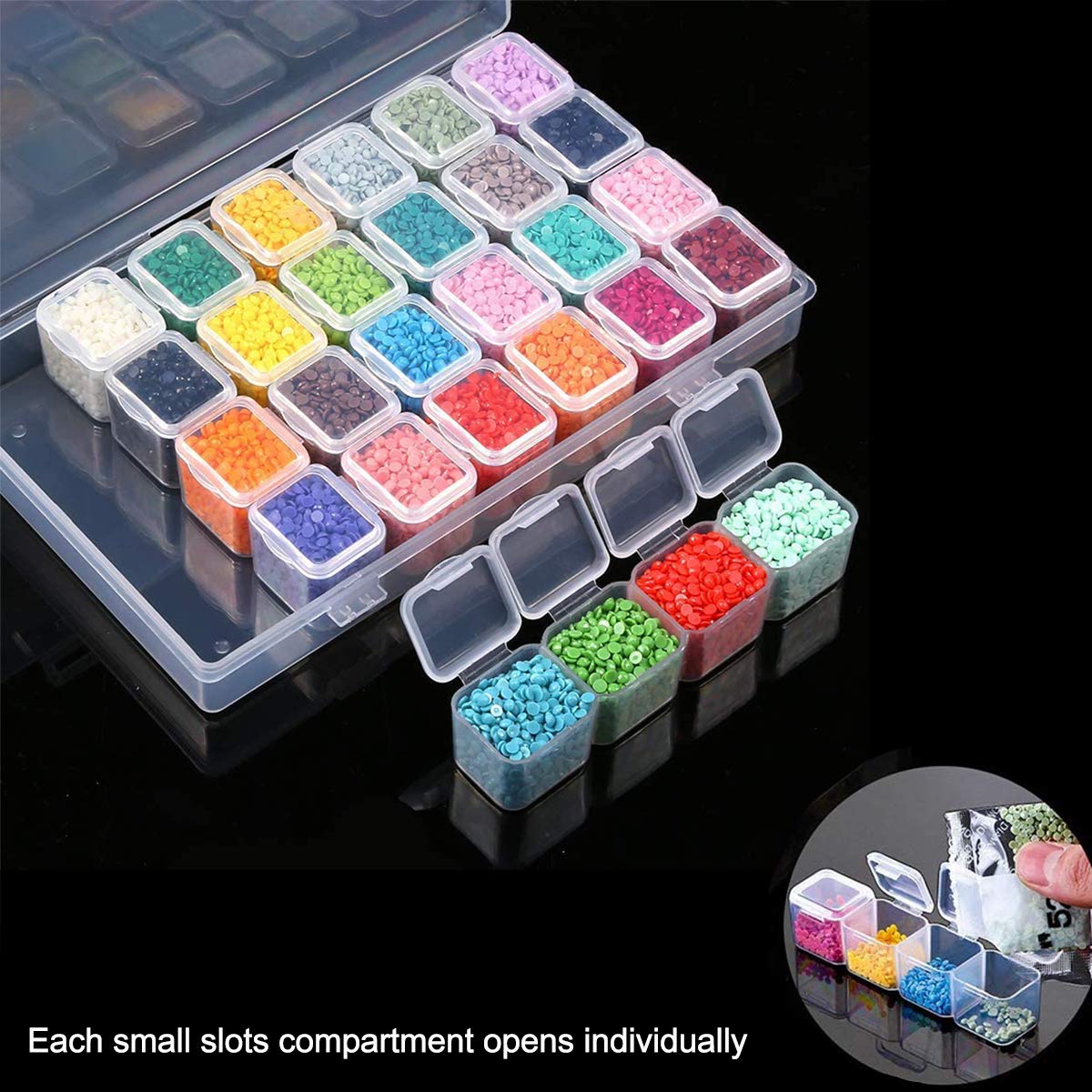 22 Pieces 5D Diamonds Painting Tools and Accessories Kits with Diamond Painting Roller and Diamond Embroidery Box for Adults or Kids Suptikes