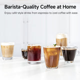 HiBREW H10B Programmable Espresso Machine, Brushed Stainless Steel, Adjustable Temperature and Cup Volume, Steam Wand for Milk Frother HiBREW