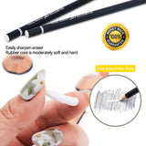 MARTCOLOR Professional Eraser Pencil Set, 6pc Eraser Pencils and 2pc Sharpener, Erasing Small Details or add Highlights for Sketching, Charcoal Drawings. Fine Detail Eraser for Beginners & Artists MARTCOLOR