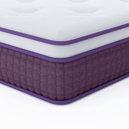 REGOSS Queen Size Mattress, 10 Inch Queen Mattress Hybrid with Plush Foam and Individually Pocketed Coils, Queen Mattress in a Box, Medium Soft Motion Isolation for Pressure Relief