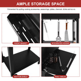 Royal Gourmet CC1830T 30-Inch Barrel Charcoal Grill with Warming Rack & Front Storage Basket, Outdoor BBQ Grill with 627 sq. in. Grilling Area for Backyard Barbecue Cooking Party, Black Royal Gourmet