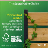 5ft H x 3.2ft W (1 Panel) No Dig Enclo Concord Cedar Wood Privacy Screen, Great to Hide Trash Cans, Decorative Patio Privacy Screen, Outdoor Privacy Fence Panel, Air Conditioner Fence, EC18022 Enclo Privacy Screens