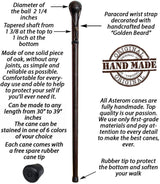 Custom Solid Wooden Walking Stick - Stylish Hand Carved Wooden Canes for Men - Unique Knob Cane (Nutcracker) Asterom