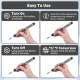 Qyvorae Mini Cordless Soldering Iron Kit, USB Rechargeable Portable Cordless Soldering Iron, LCD Digital Adjustable Temperature Soldering Gun Thermostatic Soldering Kit for Home Appliance Repair, DIY Qyvorae