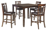 Signature Design by Ashley Bennox 5 Piece Counter Height Dining Set, Includes Table & 4 Barstools, Brown Signature Design by Ashley