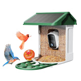 HARYMOR Bird Feeder with Camera Supports AI Identify Bird Species, 2K Live Video, Bird Arrival Alert, Solar Powered, Bird House Camera Wireless Outdoor with Mini Hummingbird Feeder for Watching Birds HARYMOR