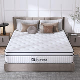 SUAYEA King Mattress, 10 Inch King Size Mattress in a Box, Pocket Spring and Soft Foam, Ultimate Motion Isolation, Strong Support, Medium Firm SUAYEA