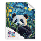 Panda Paint by Number, Pandas Paint by Numbers Kit for Adults, Cute Animal Canvas Painting Kits, Starry Night DIY Acrylic Painting for Gift Home Wall Decor(16x20inch, Without Frame) Cawpom