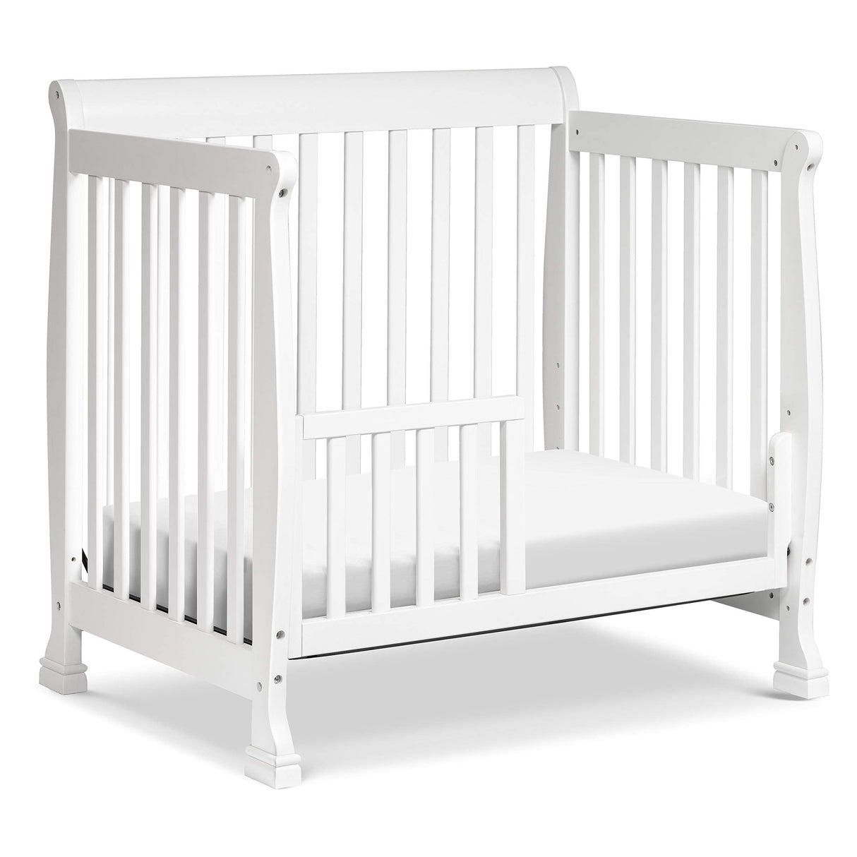 DaVinci Kalani 4-in-1 Convertible Mini Crib in White | Greenguard Gold Certified DaVinci