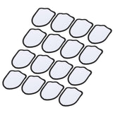 MECCANIXITY 16pcs Sublimation Patch Blank, 2.64 "x2" Fabric Iron-on Blank Heat Transfer Repair Patch for DIY Crafts Caps Clothes Shoes Bags Uniforms, White MECCANIXITY