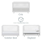 Storkcraft Beckett Convertible Crib (White) – Converts from Baby Crib to Toddler Bed and Daybed, Fits Standard Full-Size Crib Mattress, Adjustable Mattress Support Base Storkcraft