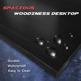 Homall L Shaped Gaming Desk Computer Corner Desk PC Gaming Desk Table with Large Monitor Riser Stand for Home Office Sturdy Writing Workstation (Classical Black, 51 Inch) Homall