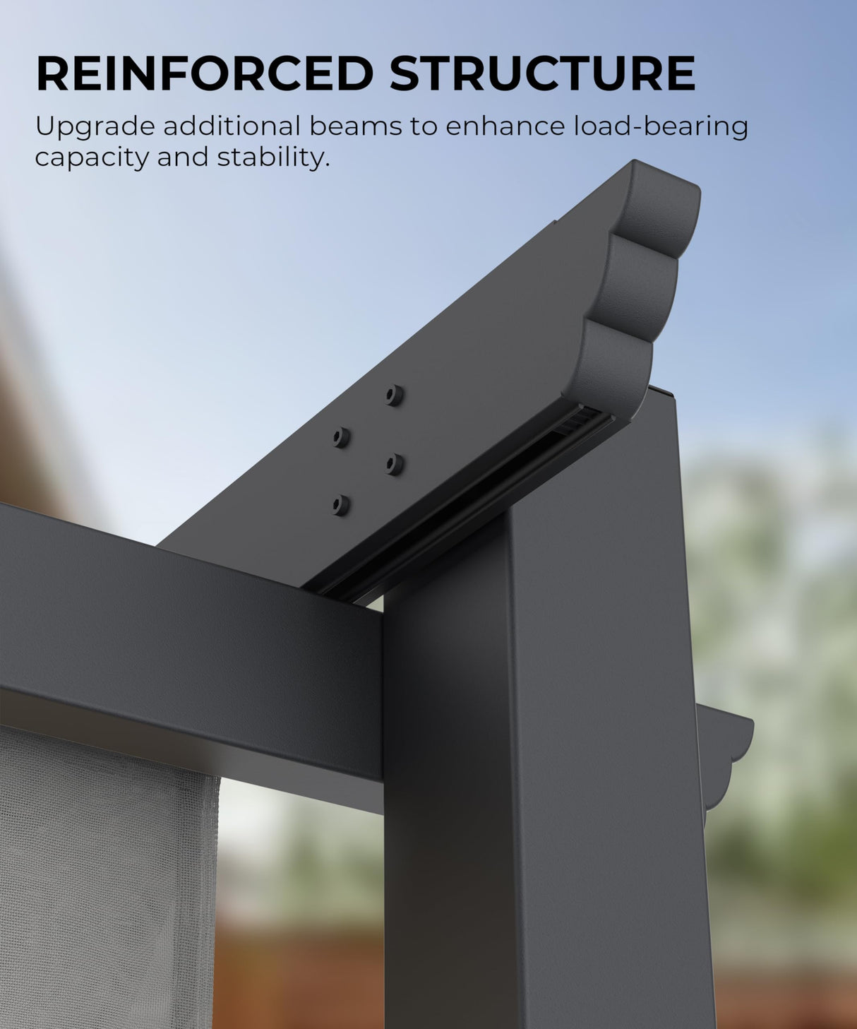 GAOMON 10x10 Ft Outdoor Aluminum Pergola with Upgraded Retractable Canopy, Outdoor Shelter Suitable for Gardens, Backyard, Lawn, Deck - Grey. GAOMON