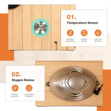 BNEHS Infrared Sauna, 1-2 Person Home Sauna with 10 Minutes Warm-up Heater Tube& Carbon Panels, Personal Sauna for Home with Door Handle to Hold Cell Phones and IPad, Panoramic Tempered Glass BNEHS