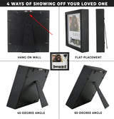 Daily Power-tivity Pet Memorial Picture Frame Shadow Box - Dog Gift Keepsake wCollar Mount and Heart Hook Forever In Memory, Remembrance Show Sympathy For Your BONUS TWO Mattes to choose from, Black Daily Power-tivity