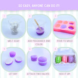 Innovative Ginger DIY Macaron Soap Making Craft Kit for Kids, Teens, and Adults - Fun, Easy, Creative - Large Soap - Perfect Birthday & Holiday Gift - Unique, Mess-Free, All-in-One Kit (Macaron) Innovative Ginger