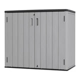 Mrosaa Large Outdoor Storage Box,Resin Sheds&Outdoor Storage Waterproof/Lockable,Outdoor Storage Cabinets for Balcony,Garage,Backyard (37Cu.ft-Pale Grey) Mrosaa