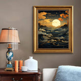 xackcme Ocean Wave Paint by Numbers for Adults - Landscapes Paint by Number on Canvas Without Frame, DIY Scenery Oil Painting for Gift Home Wall Decor (16x20 inch) xackcme