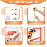 Ultrawall Lumber Storage Rack Wall Mount Wood Storage Racks, Metal Wood Organizer Racks for Shed, Workshop, Garage, Holds Up 220 LBS Per Level (Pack of 2, Orange) Ultrawall