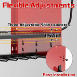 Wide Power Tool Organizer Wall Mount with Charging Station,3 Layer Adjustable Heavy Duty Tool Storage Rack 4 Drills with 8 Outlet Power Strip,Hooks,Screwdriver box,Garage Gifts for Fathers Day,Red CFMASTER