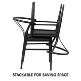 Yaheetech Leather Dining Chair 4pcs Mid-Century Modern Dining Chair with Backrest PU leather Seat Solid Metal Arm Chairs Black,Set of 4 Yaheetech