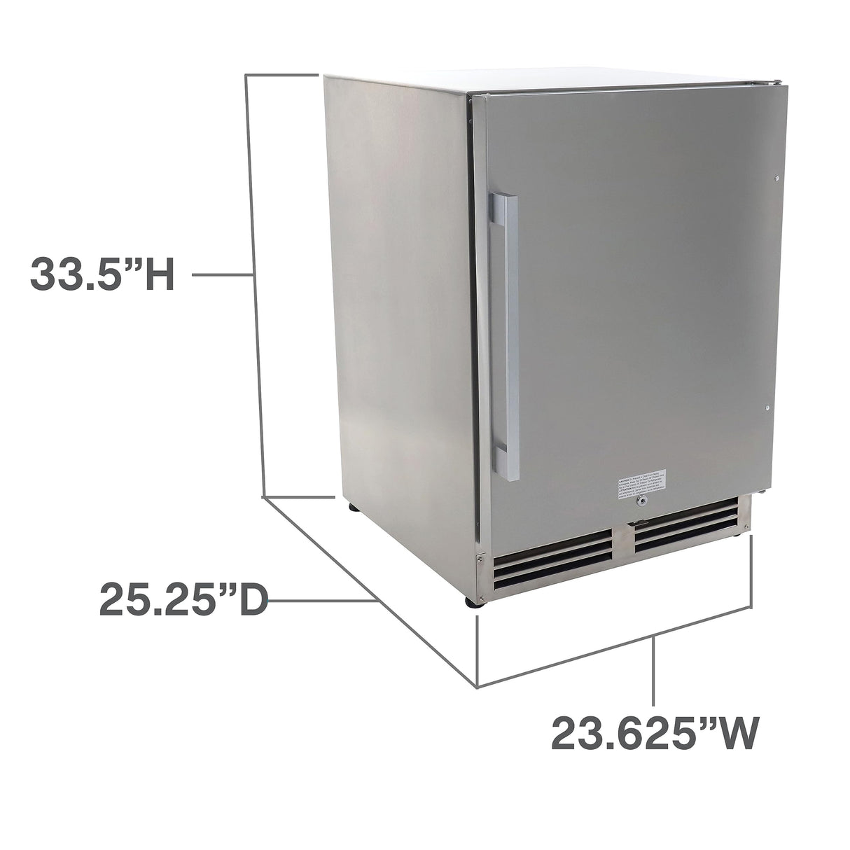 DUURA Elite Beverage Refrigerator for Built-In or Freestanding and Indoor or Outdoor Use, Stainless Steel Construction with Reversible Door 23.5-Inch Drink Fridge, 5.4-Cu.Ft., Metallic DUURA Elite