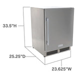 DUURA Elite Beverage Refrigerator for Built-In or Freestanding and Indoor or Outdoor Use, Stainless Steel Construction with Reversible Door 23.5-Inch Drink Fridge, 5.4-Cu.Ft., Metallic DUURA Elite