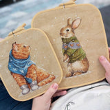 Nurge Adjustable Embroidery Table Stand and Embroidery Hoop Small-Medium , Cross Stitch Hoop Stand, Embroidery Hoop Holder. Hand Polished Natural Wood (Stand + No:2-3) Nurge