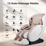 BOSSCARE Zero Gravity Massage Chair: 3D Full Body Airbags Shiatsu Massaging Chairs - SL Track AI APP Body Scanning Heating Recliner BOSSCARE