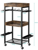 Famyards Power Tool Organizer with Wheels Tool Holder Drill Rack Shelf Rolling Cart Tool Box Utility Cart for Garage, Workshop Famyards