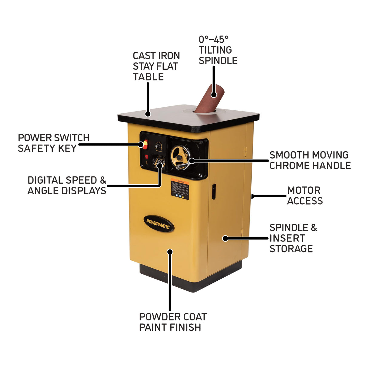 Powermatic Oscillating Spindle Sander, 1 HP, 115V 1Ph (Model OSS10) Powermatic